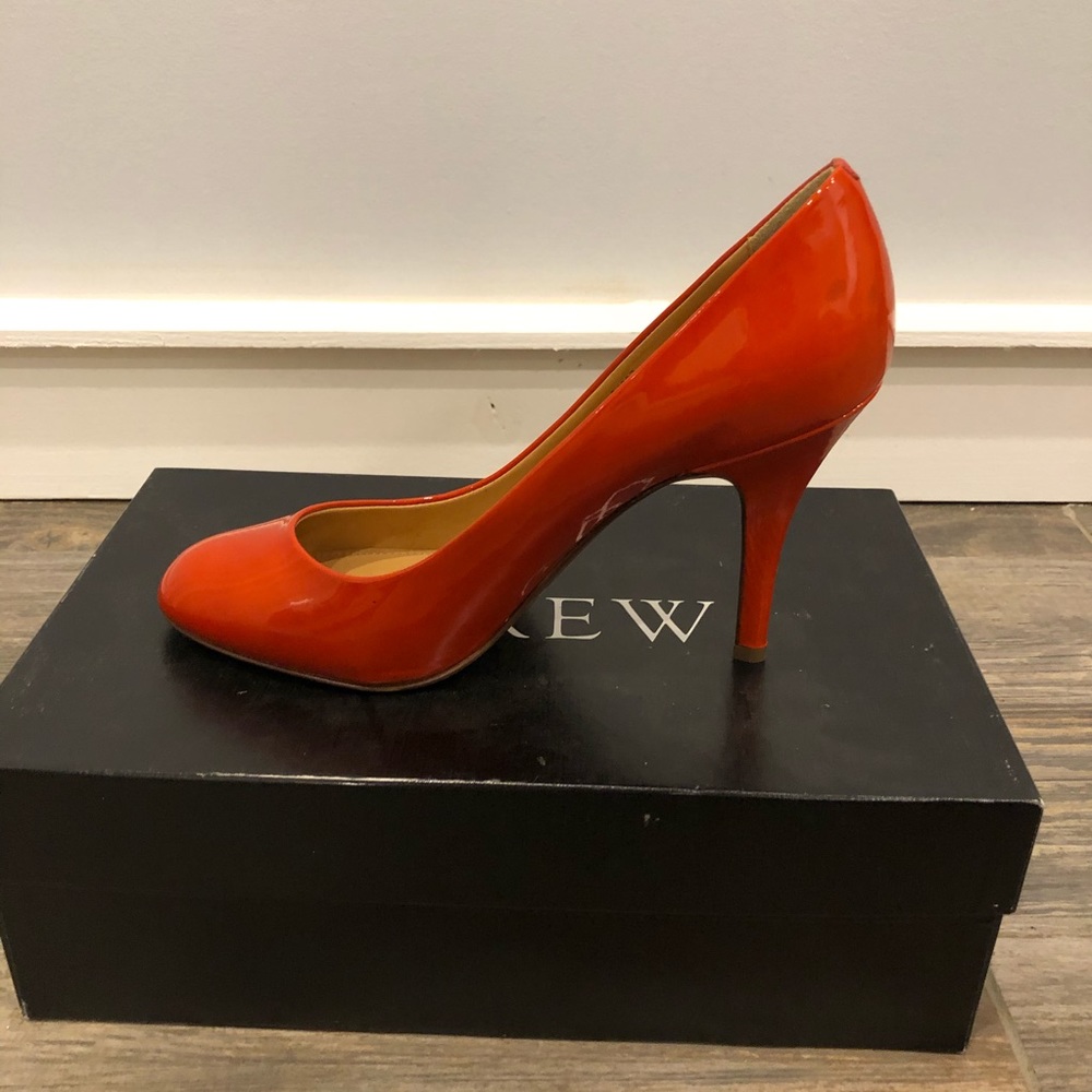 J. Crew Mona Patent Poppy Pumps NWOT